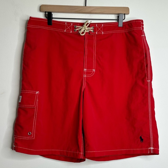 Polo Ralph Lauren Other - Polo Ralph Lauren Men’s Red Swim Trunks Size Large